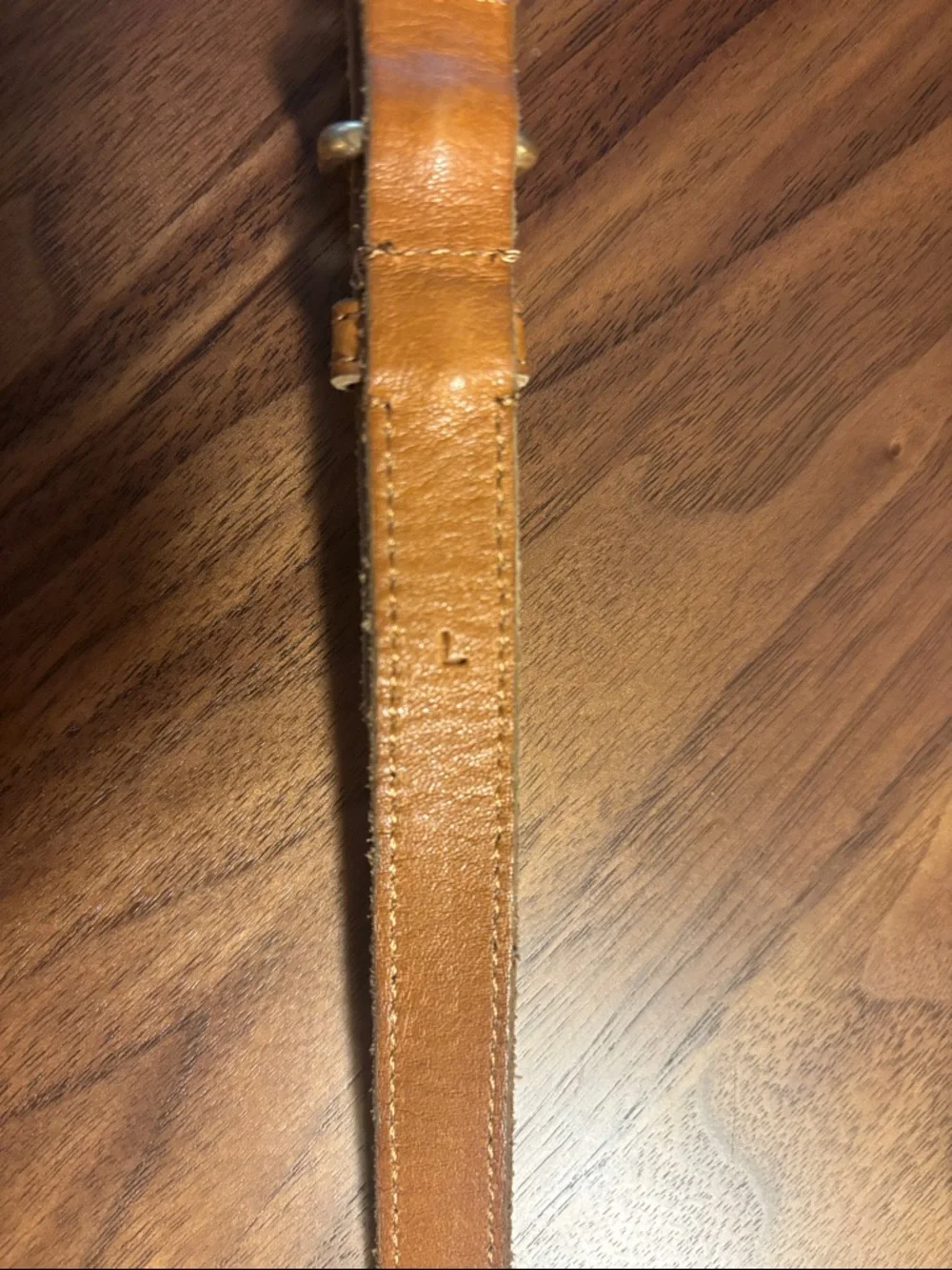 J. Crew Vintage Funky Brown Leather Buckle Belt - L - Picture 5 of 7